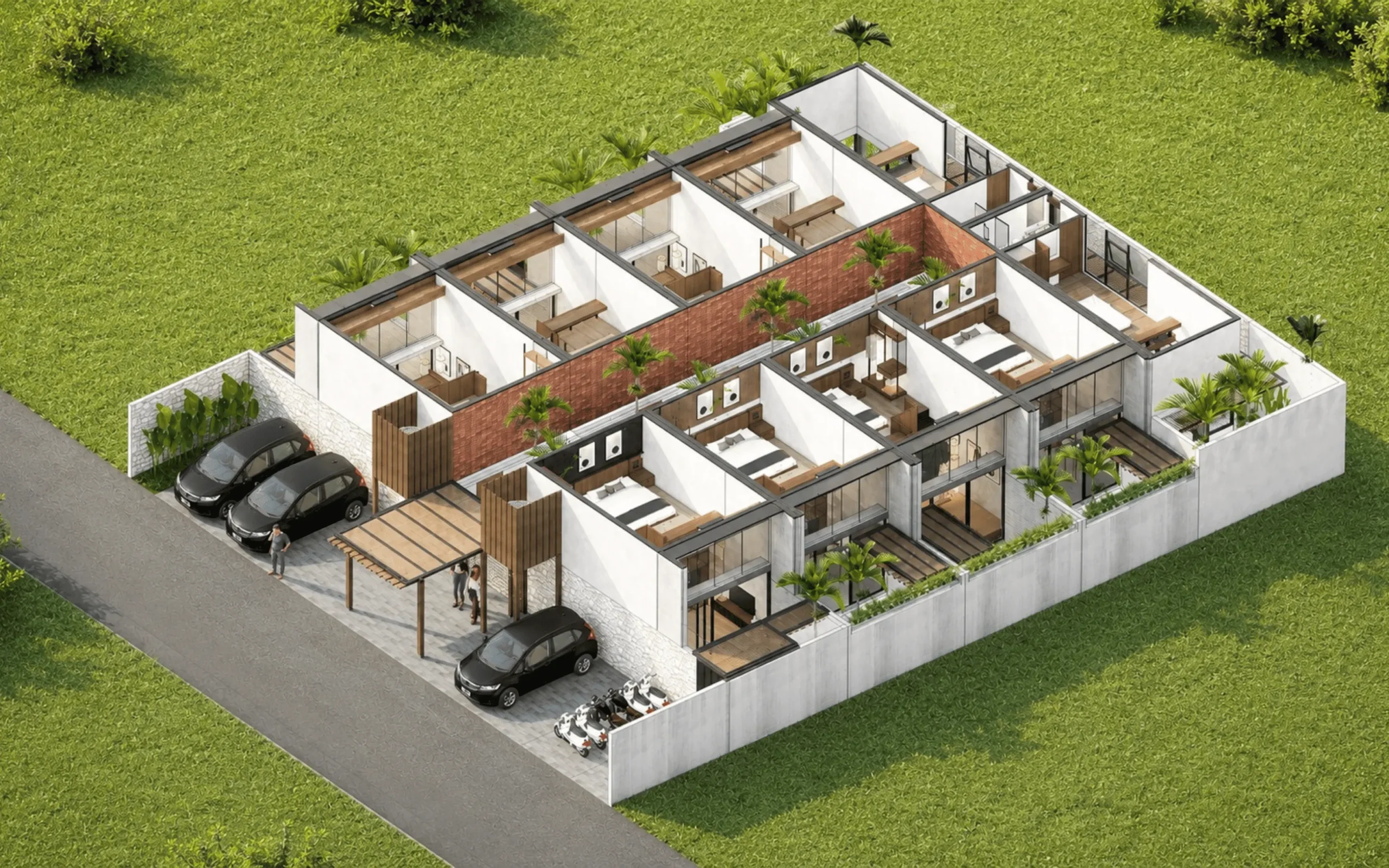 Tumbak Bayuh Private Suite unit plan showing available, booked, and sold units