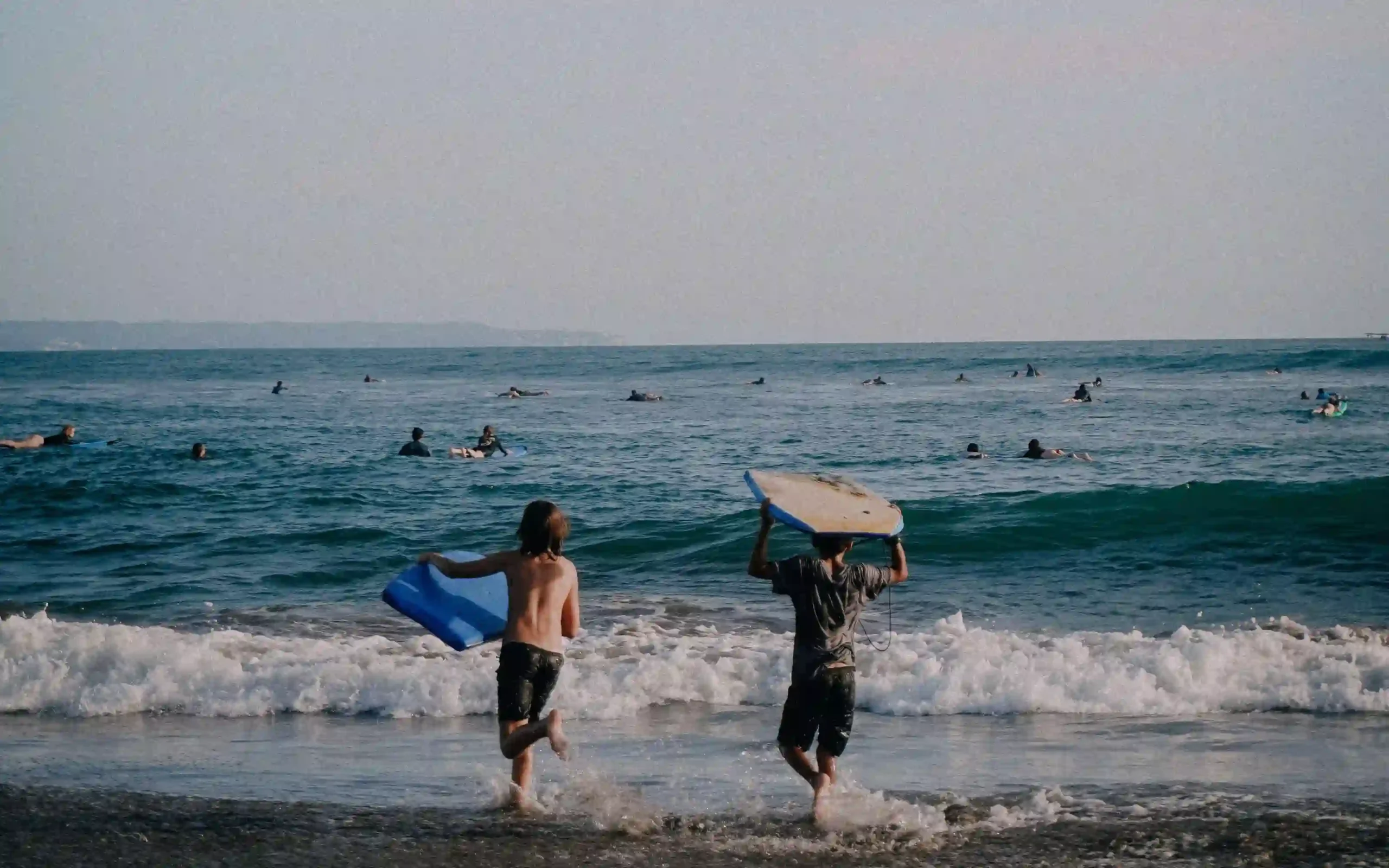 Canggu beach and surfing area in Bali
